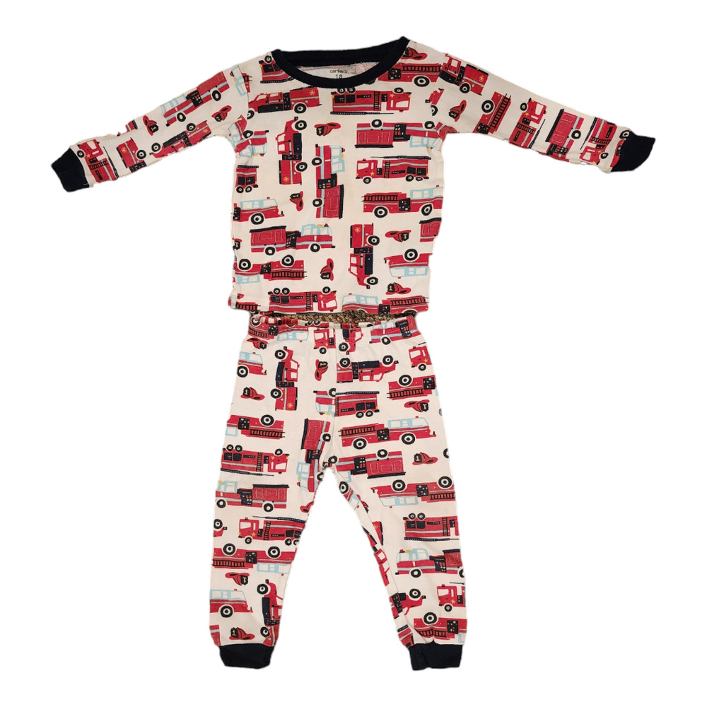Carter's Toddler 2pc PJ Set Firetrucks 18M